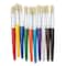 Charles Leonard Stubby Round Brushes, Assorted Colors - 10 Per Pack, 3 Packs